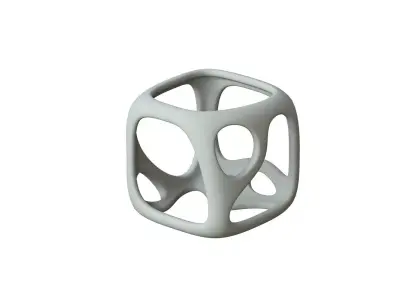 SciFi Cube Object No 16988 Low Poly Shape Texture