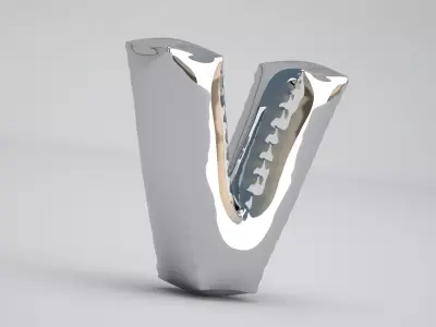 V Balloon Silver 3D model