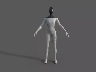 Tesla bot - female version concept Low-poly 3D model