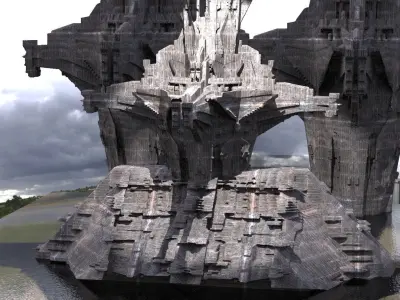 Aztec Colossal Tower Full Kit bash 3D model