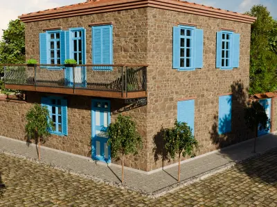 Mediterrenian House 01 3D model