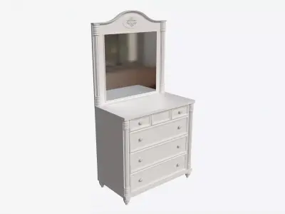 Cilek Romantic Dresser with Mirror 3D model