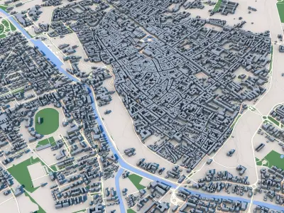 Ferrara City Italy 3D model