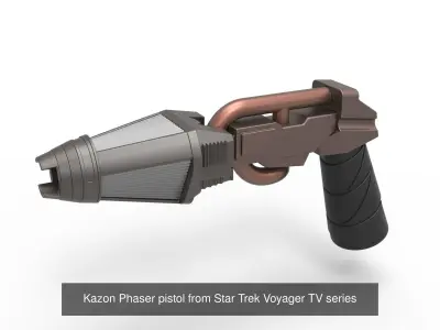 Kazon blaster pistol and blaster rifle 3D Model Pack