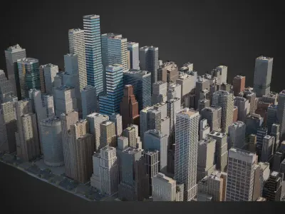 Realistic City S4 3D model