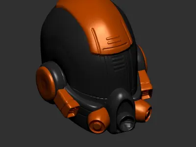helmet high poly sculpt 3d printable ver 7 3D model 3D model 207