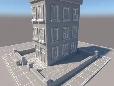 Cartoon House 3D model