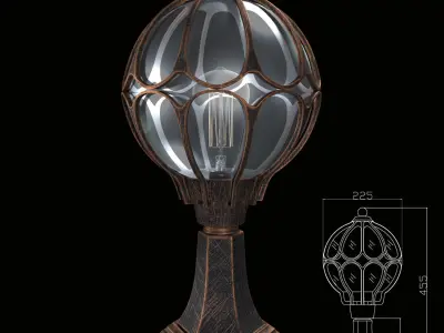 Street Light Maytoni O024FL-01G Via 3D model