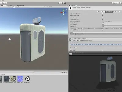 Low-Poly Public Toilet 1  Low-poly 3D model