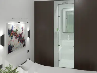 Studio Living Room Apartment Interior Design 3D model