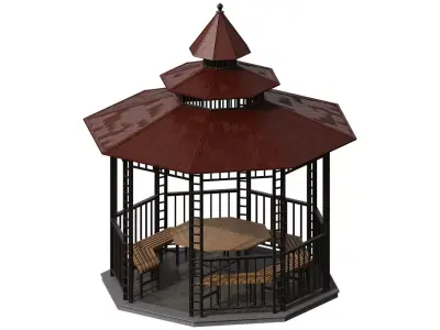 8 Corner Gazebo 3D model