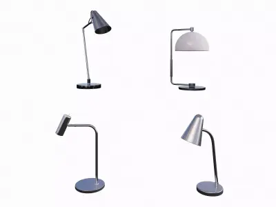 Modern Metal Table Lamp Set 3D model