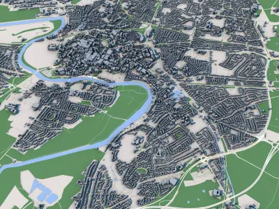 Chester City United Kingdom 3D model