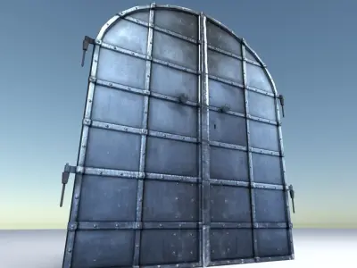 Basement Door Low-poly 3D model