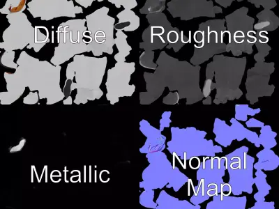 Silver Protective Suit model pack Low-poly 3D model