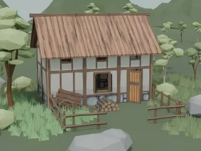 Medieval Props Minipack 3  - Building Free low-poly 3D model