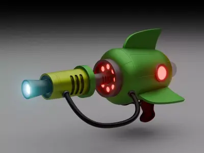 Stylized Alien Energy Weapon Sci-Fi Game Asset Low-poly 3D model