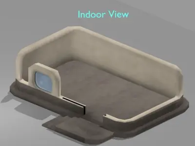 Sci Fi House Low-poly 3D model