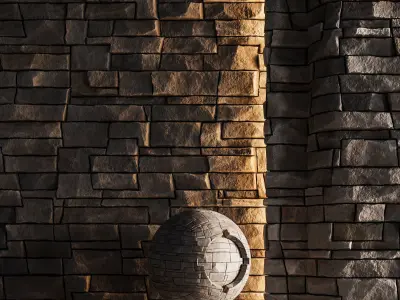 H79 Slate Stone - PBR - 4K - Seamless Low-poly 3D model