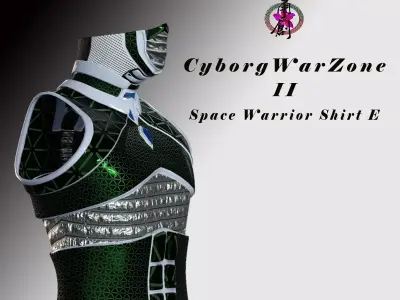 Cyborg Warzone - Space Warrior Shirt E Low-poly 3D model