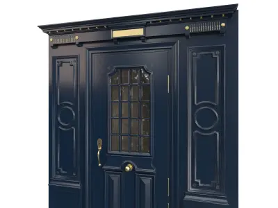 Entrance classic door 84 3D model