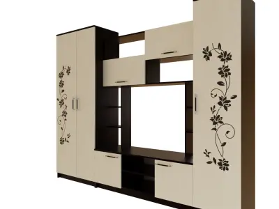 Venera living room wardrobe PBR Free 3D model