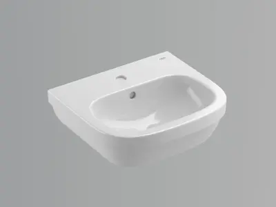 Euro Wall hung Basin 45 Set 3D model