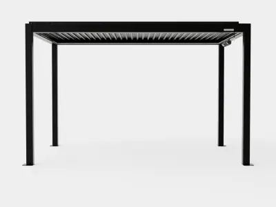 Pergola 3x4 Black Low-poly 3D model