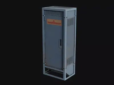 Air Conditioner Unit and Refrigeration Machine Game Ready Low-poly 3D model