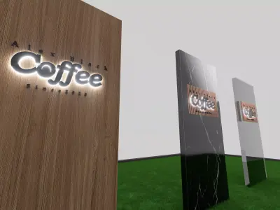 Alex Black coffee logo 3D model