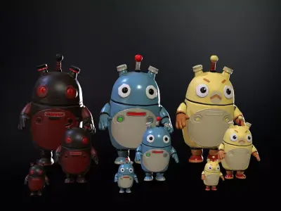 Minirobotic6Pack2 Low-poly 3D model
