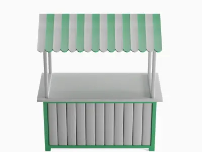 Food Stand 05 Low-poly 3D model