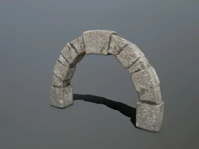 archway 3 stone arch Low-poly 3D model