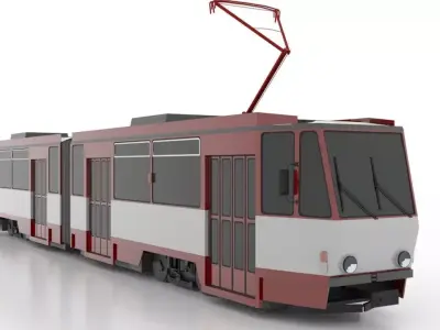 Tatra KT4DC Low Low-poly 3D model