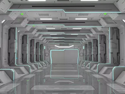 Sci Fi Interior 3D model 49