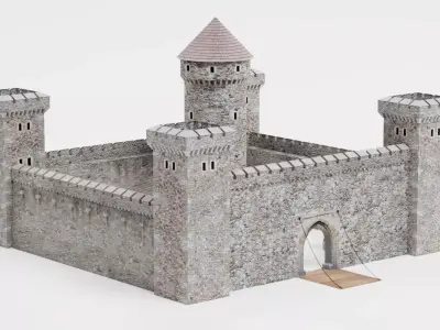 -Medieval Castle V3- 3D model