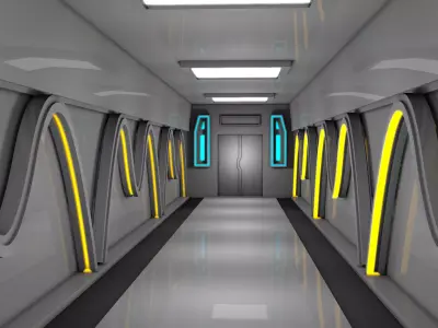 Sci Fi Hallway 3D model