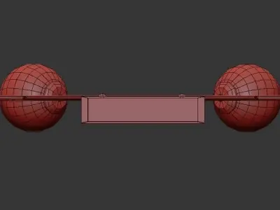 SIEVI chandelier with four balls hanging from it 3D model
