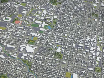 Provo - Utah  Low-poly 3D model