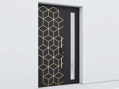 Aluminium door 294 3D model