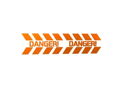 Cyberpunk Future Danger Sign v1 015 Low-poly 3D model