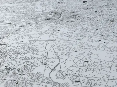 Atlanta Road Network and Streets 3D model