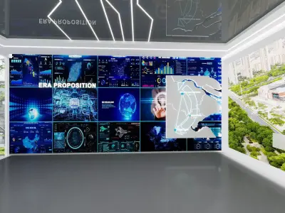 Sci-Fi Data Tunnel Corridor 3D model