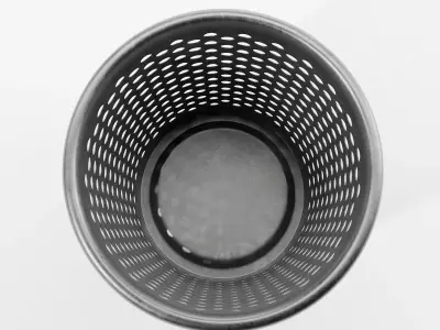 Modern Metal Mesh Office Trash Can - PBR - SubD Ready Low-poly 3D model