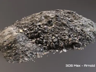 Debris - Stones Low-poly 3D model