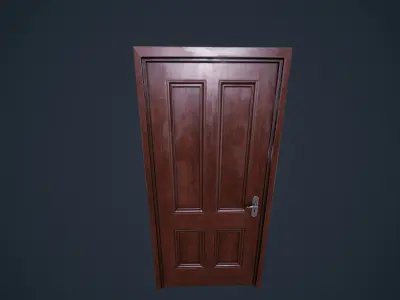 Door Wood M3 HDRP Low-poly 3D model