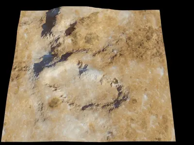 Planet Surface 3D model 2 Lod 3D model