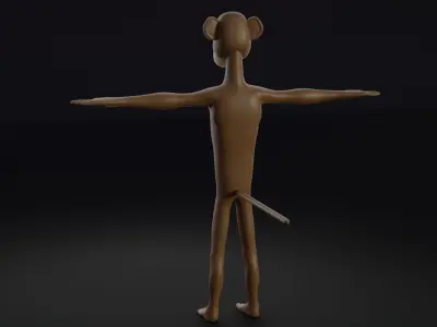 NFT Ape Low-poly 3D model