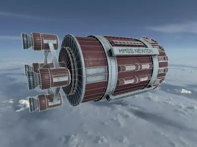 Shuttle Pod Low-poly 3D model