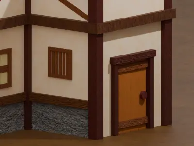 Medieval House Design 2 Low-poly 3D model
